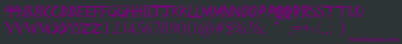 BarnAnimal Font – Purple Fonts on Black Background
