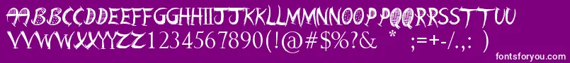 BarnAnimal Font – White Fonts on Purple Background