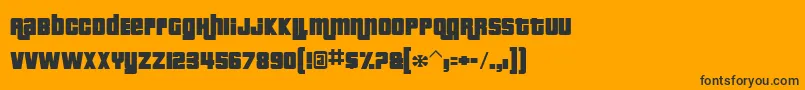 PricedownRus Font – Black Fonts on Orange Background