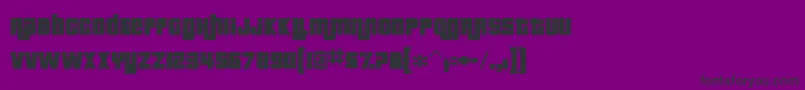 PricedownRus-Schriftart – Schwarze Schriften auf violettem Hintergrund