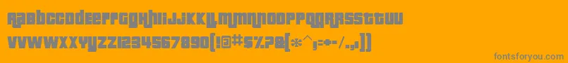 PricedownRus Font – Gray Fonts on Orange Background