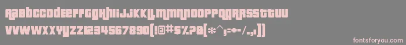 PricedownRus-Schriftart – Rosa Schriften auf grauem Hintergrund