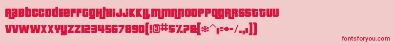 PricedownRus Font – Red Fonts on Pink Background