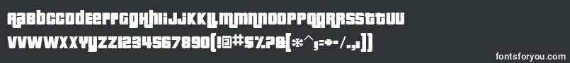 Шрифт PricedownRus – белые шрифты на чёрном фоне