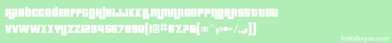 PricedownRus Font – White Fonts on Green Background