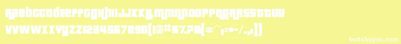 PricedownRus Font – White Fonts on Yellow Background