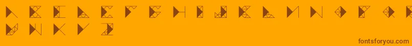 Lisätietoja Trianglefutura-fontista Trianglefutura-fontti – ruskeat fontit oranssilla taustalla