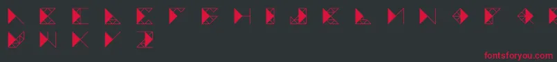 Trianglefutura Font – Red Fonts on Black Background