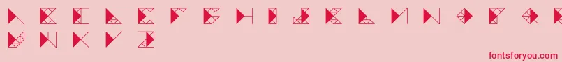 Trianglefutura Font – Red Fonts on Pink Background