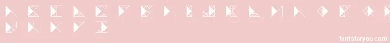 Trianglefutura-Schriftart – Weiße Schriften auf rosa Hintergrund