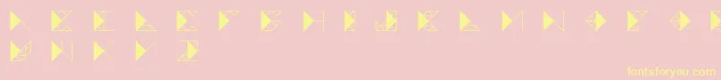 Saiba mais sobre a fonte Trianglefutura Fonte Trianglefutura – fontes amarelas em um fundo rosa