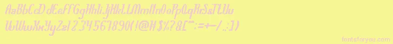 AirPlanet Font – Pink Fonts on Yellow Background