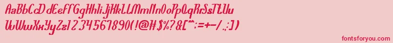 AirPlanet Font – Red Fonts on Pink Background