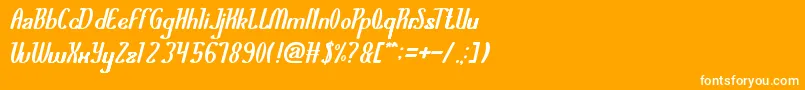 フォントAirPlanet – オレンジの背景に白い文字