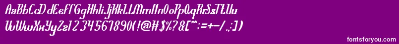 フォントAirPlanet – 紫の背景に白い文字