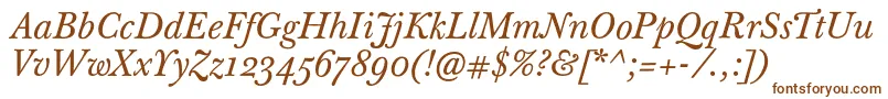 Fonte BaskervilleTenProItalic – fontes marrons