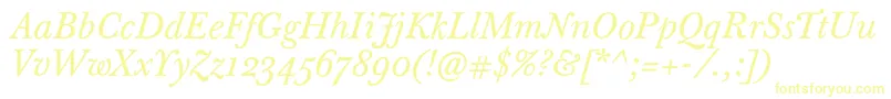 BaskervilleTenProItalic Font – Yellow Fonts