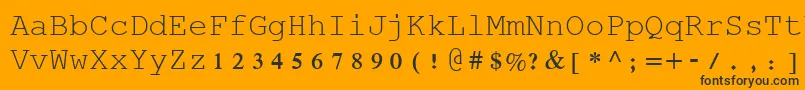 Rod Font – Black Fonts on Orange Background