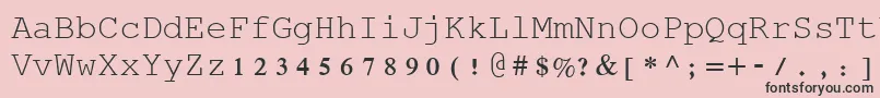 フォントRod – ピンクの背景に黒い文字