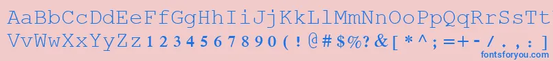フォントRod – ピンクの背景に青い文字