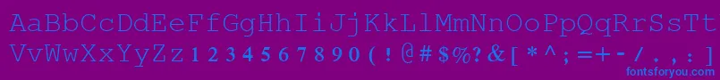 Rod Font – Blue Fonts on Purple Background
