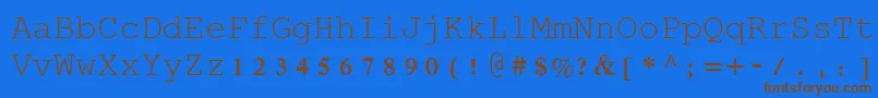 Rod-fontti – ruskeat fontit sinisellä taustalla