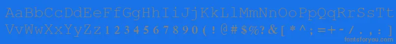 フォントRod – 青い背景に灰色の文字