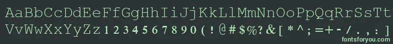 Шрифт Rod – зелёные шрифты на чёрном фоне