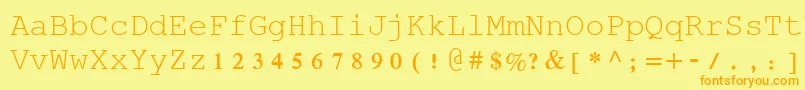 Rod Font – Orange Fonts on Yellow Background