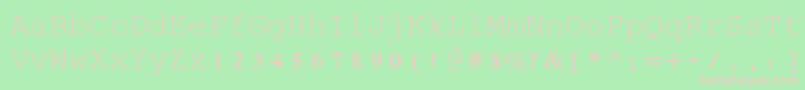 Rod Font – Pink Fonts on Green Background