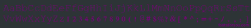 Шрифт Rod – фиолетовые шрифты на чёрном фоне