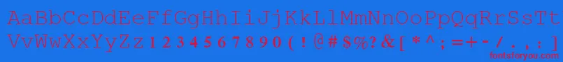 Rod Font – Red Fonts on Blue Background