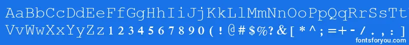 フォントRod – 青い背景に白い文字