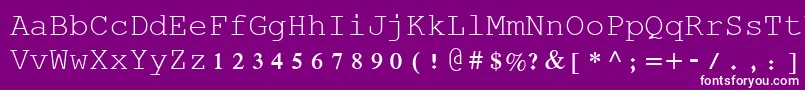 フォントRod – 紫の背景に白い文字