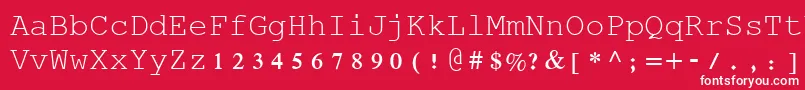 Rod Font – White Fonts on Red Background
