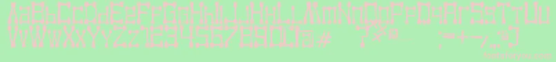 KvadroRandom Font – Pink Fonts on Green Background