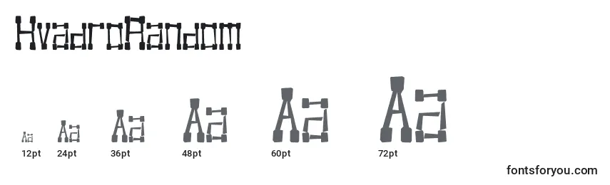 KvadroRandom Font Sizes