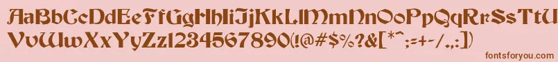 BeckerMedium Font – Brown Fonts on Pink Background