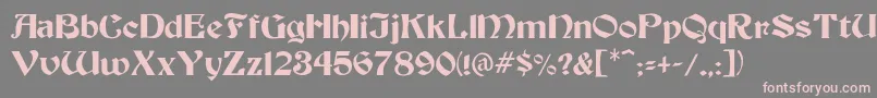 BeckerMedium-Schriftart – Rosa Schriften auf grauem Hintergrund