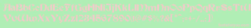 BeckerMedium Font – Pink Fonts on Green Background