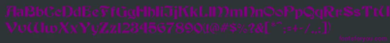 BeckerMedium Font – Purple Fonts on Black Background