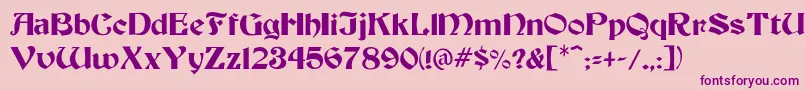 BeckerMedium Font – Purple Fonts on Pink Background