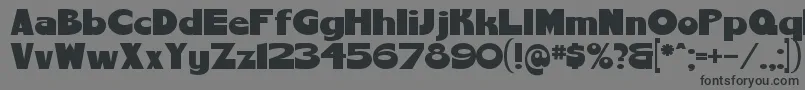 フォントChemyretroV01 – 黒い文字の灰色の背景