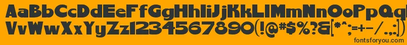 Więcej informacji o czcionce ChemyretroV01 Czcionka ChemyretroV01 – czarne czcionki na pomarańczowym tle