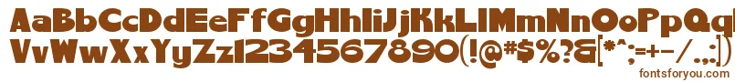 Шрифт ChemyretroV01 – коричневые шрифты на белом фоне
