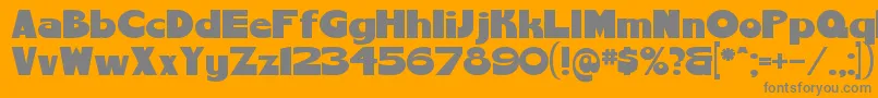 ChemyretroV01-Schriftart – Graue Schriften auf orangefarbenem Hintergrund