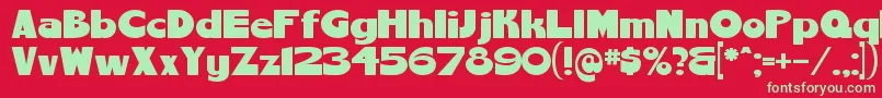 ChemyretroV01 Font – Green Fonts on Red Background