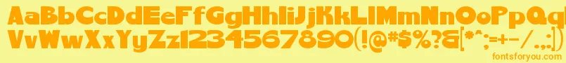 ChemyretroV01 Font – Orange Fonts on Yellow Background