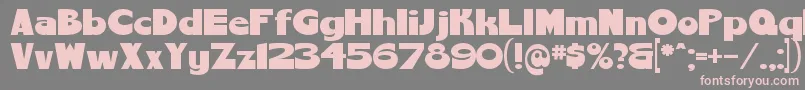 ChemyretroV01 Font – Pink Fonts on Gray Background