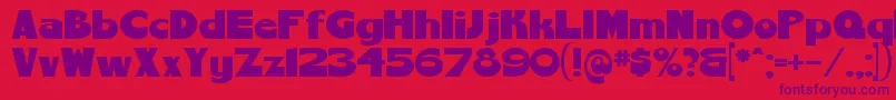 ChemyretroV01 Font – Purple Fonts on Red Background